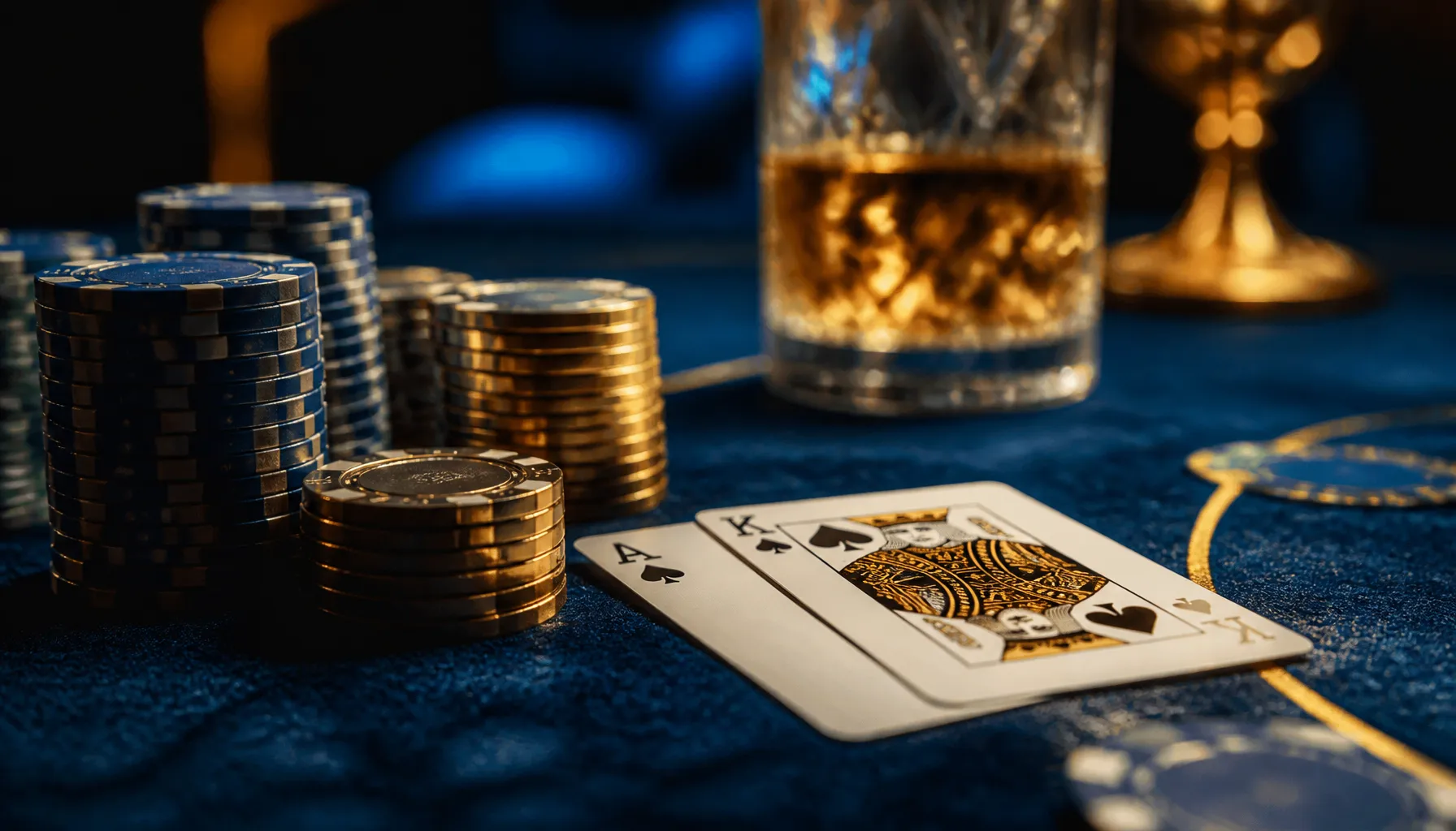 Close-up of gleaming gold coins scattered on deep emerald velvet surface with cinematic warm lighting